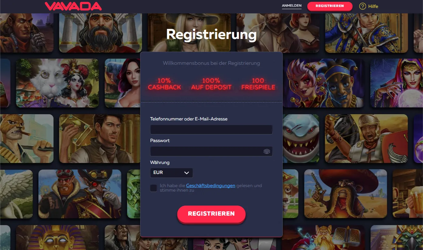 Vavada Casino: Kontoerstellung und Login