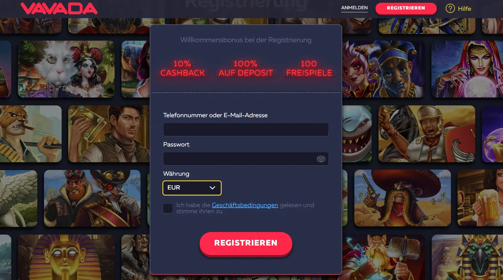 Vavada Casino registration – Schritt für Schritt